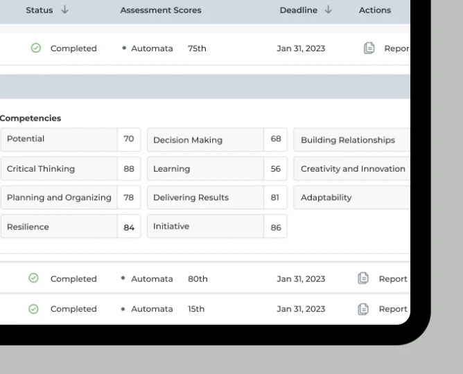 professional hiring reporting tablet
