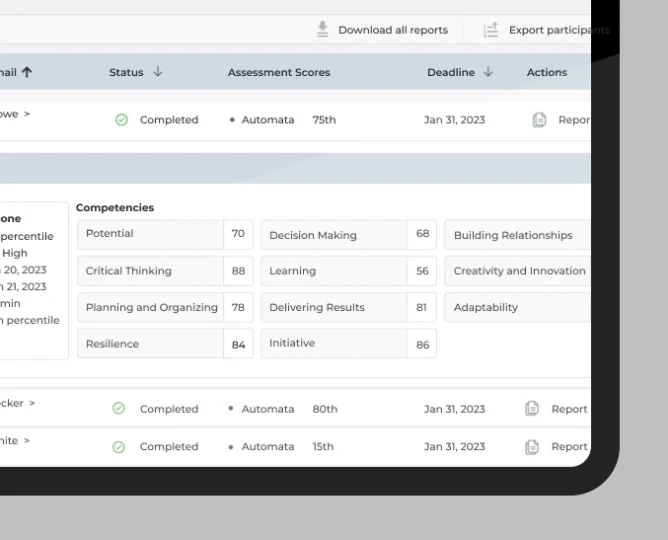 tech hiring reporting tablet
